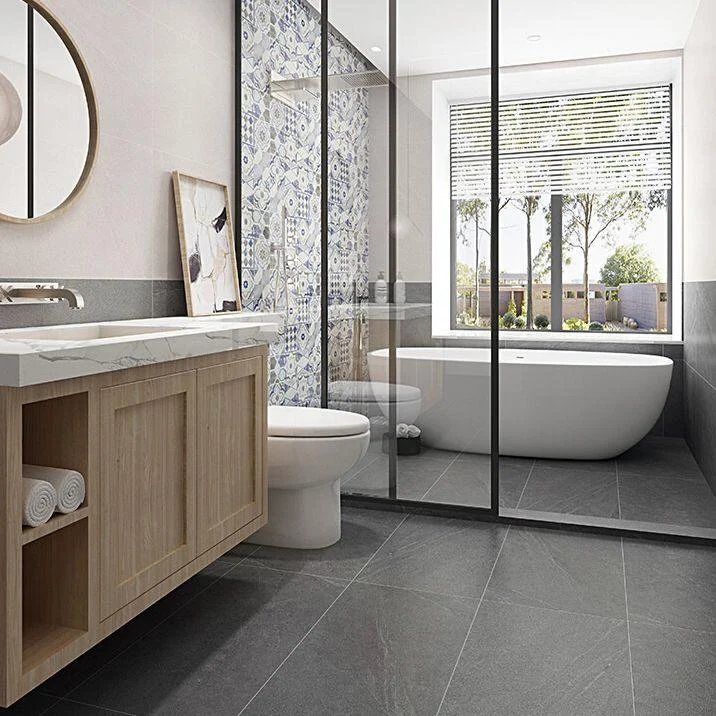 Contemporary Rectangle Tile Porcelain Frosted Floor and Wall Tile -Bathlova