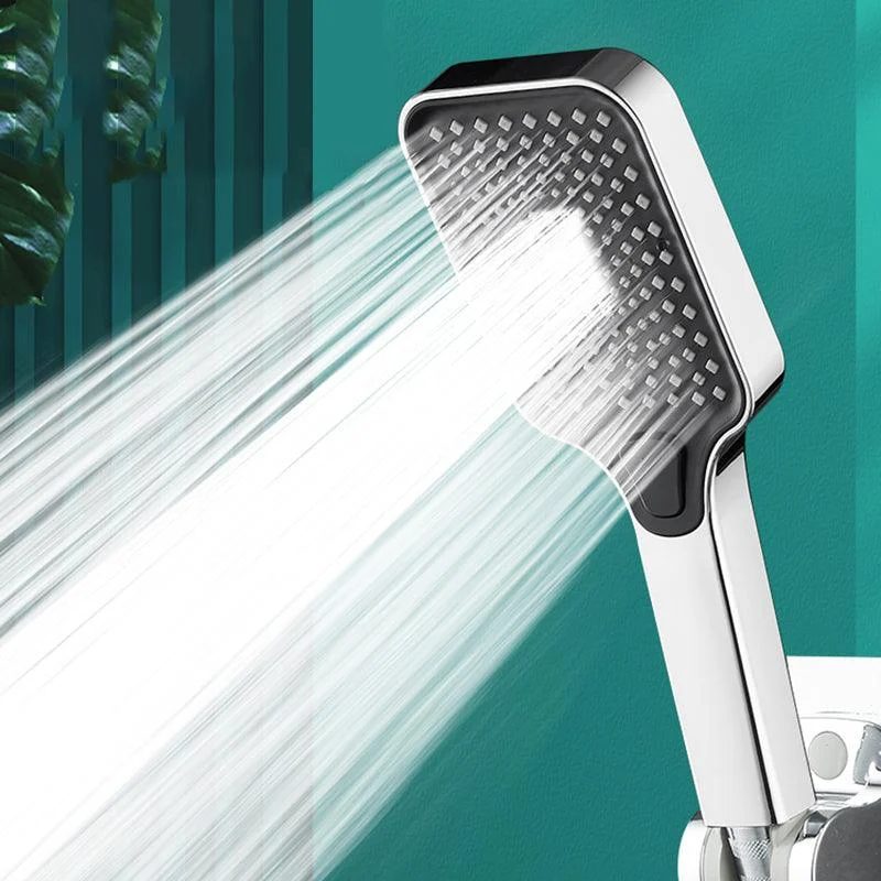 Contemporary Rectangular Hand Shower Adjustable Spray Pattern Showerhead -Bathlova