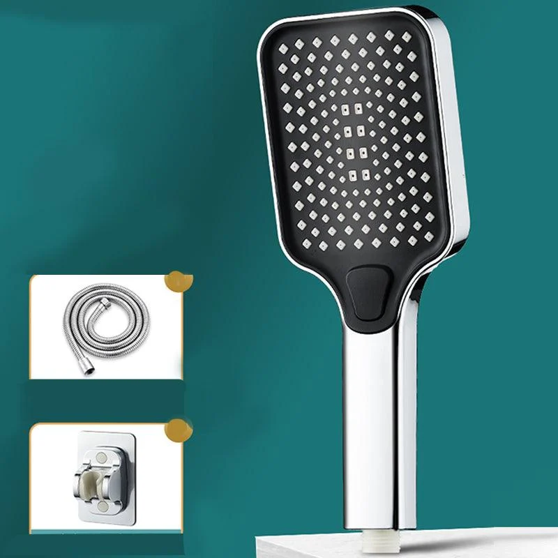 Contemporary Rectangular Hand Shower Adjustable Spray Pattern Showerhead -Bathlova