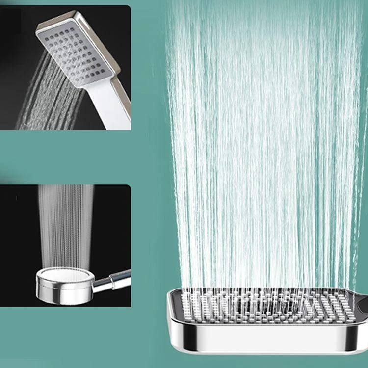 Contemporary Rectangular Hand Shower Adjustable Spray Pattern Showerhead -Bathlova