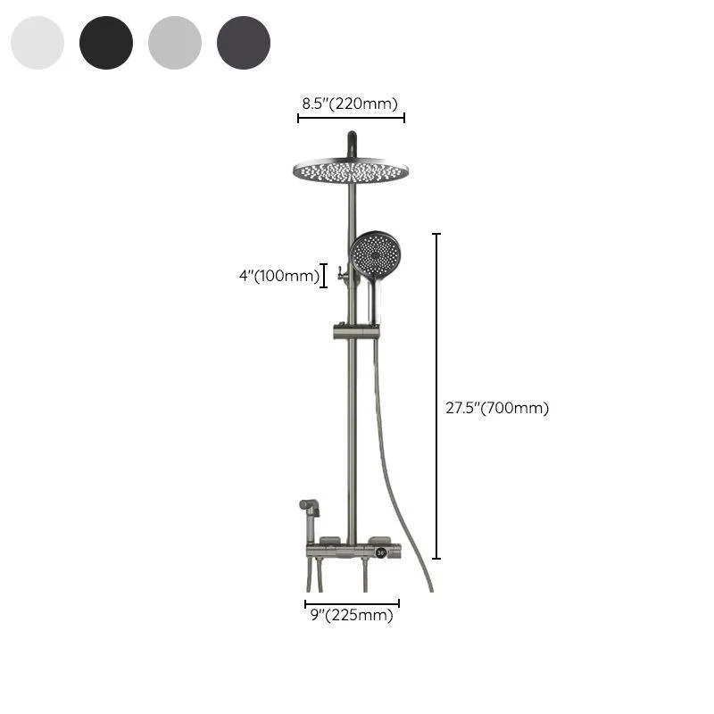 Contemporary Round and Square Shower System Wall Mounted Shower Set -Bathlova