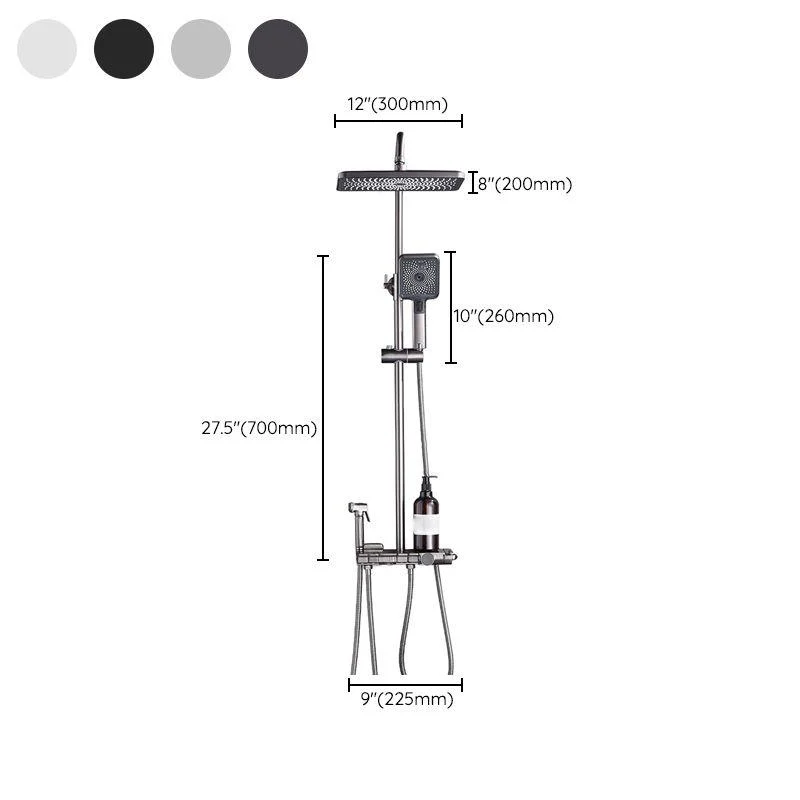 Contemporary Round and Square Shower System Wall Mounted Shower Set -Bathlova