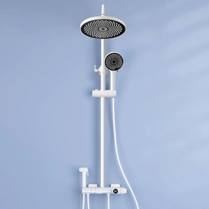 Contemporary Round and Square Shower System Wall Mounted Shower Set -Bathlova