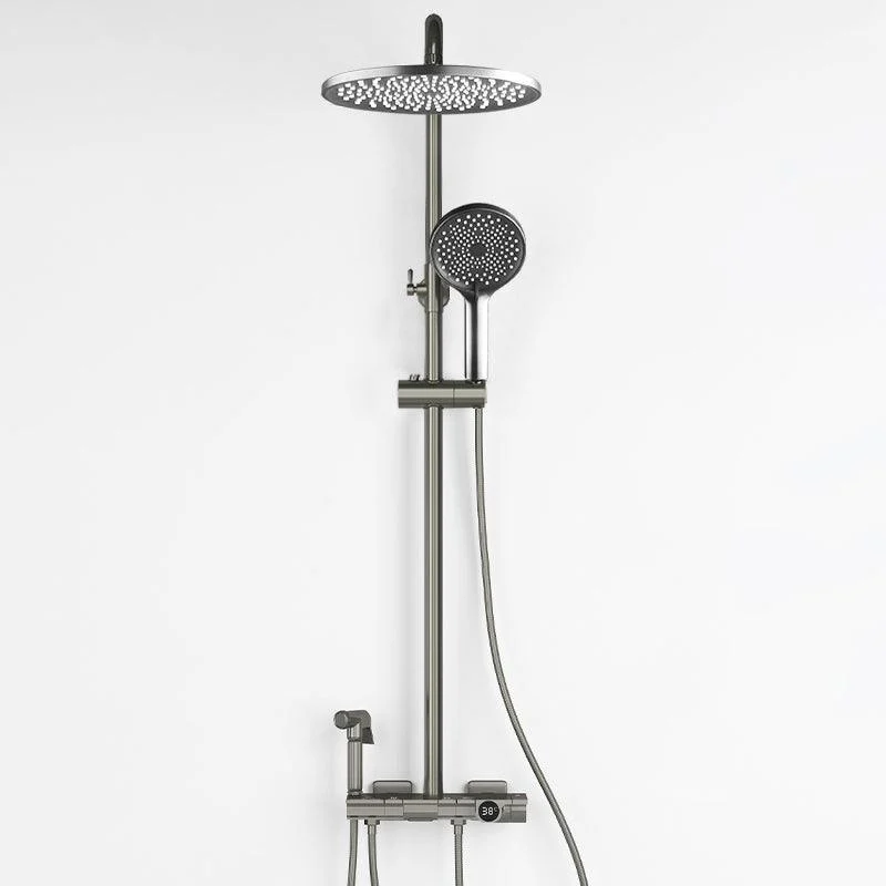 Contemporary Round and Square Shower System Wall Mounted Shower Set -Bathlova