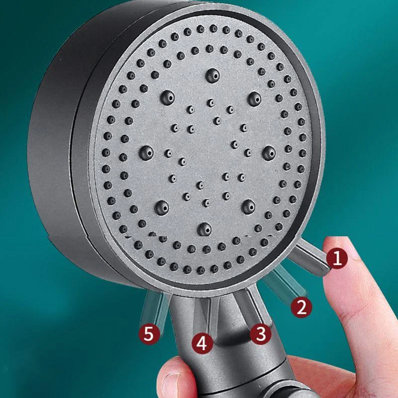 Contemporary Round Hand Shower Adjustable Spray Pattern Wall-Mount Showerhead -Bathlova