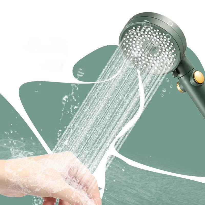 Contemporary Round Shower Head Combo Handheld Shower Head 9.8 Inch H Spray Head -Bathlova