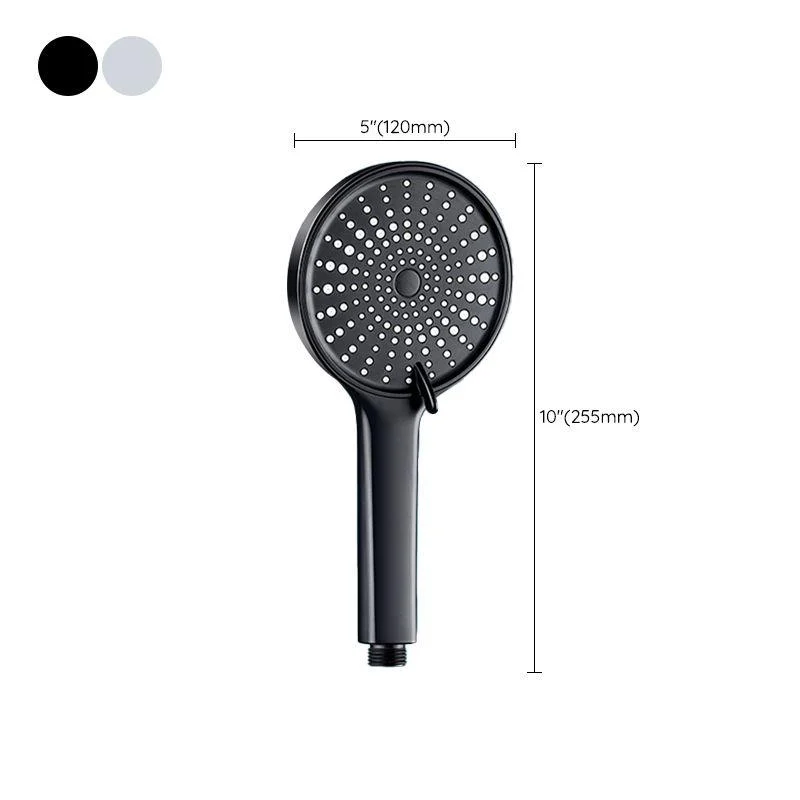 Contemporary Round Shower Head Pure Color Handheld Shower Head -Bathlova