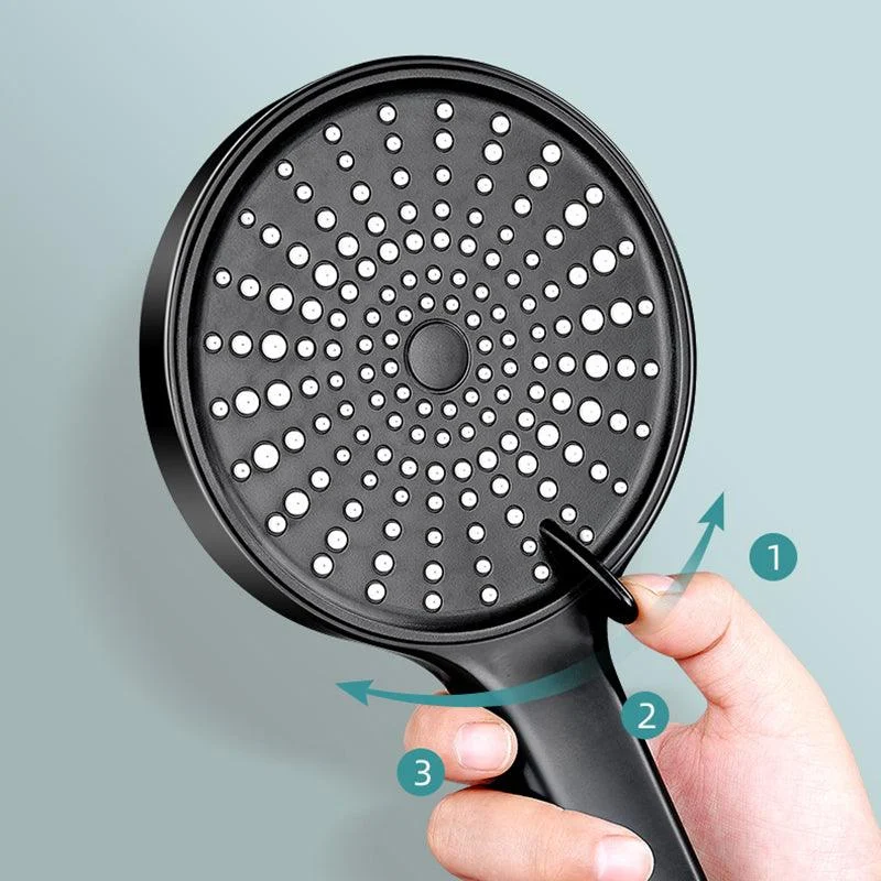 Contemporary Round Shower Head Pure Color Handheld Shower Head -Bathlova