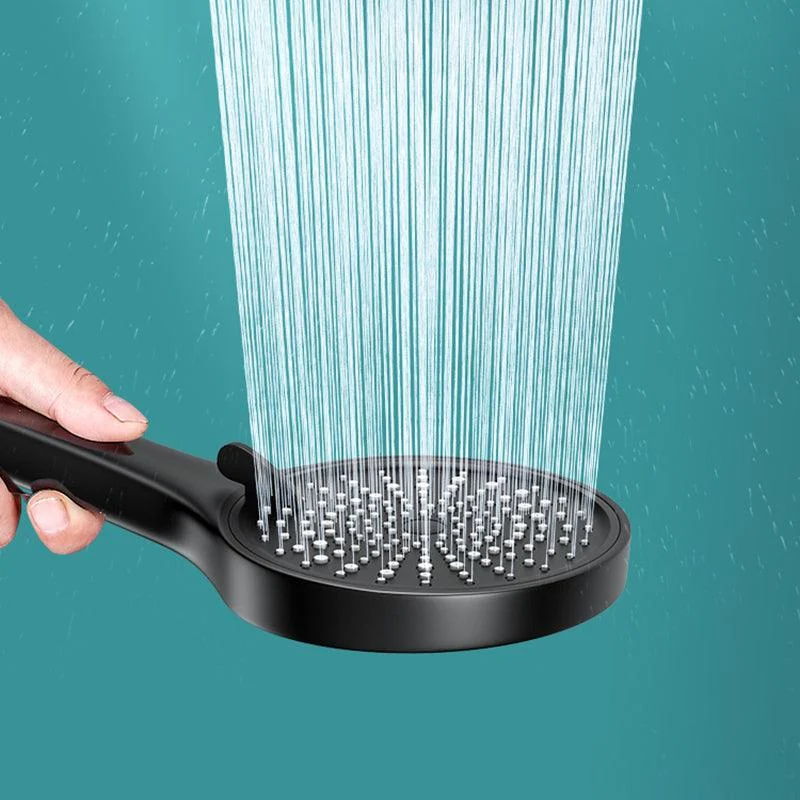 Contemporary Round Shower Head Pure Color Handheld Shower Head -Bathlova