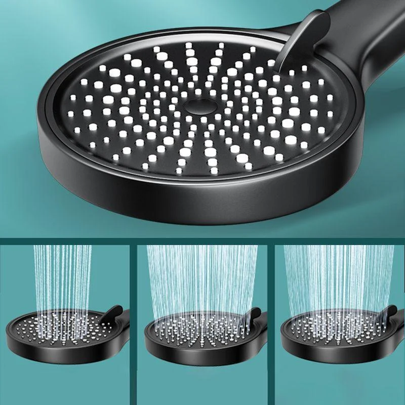 Contemporary Round Shower Head Pure Color Handheld Shower Head -Bathlova