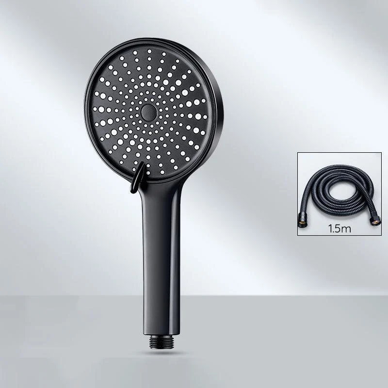 Contemporary Round Shower Head Pure Color Handheld Shower Head -Bathlova