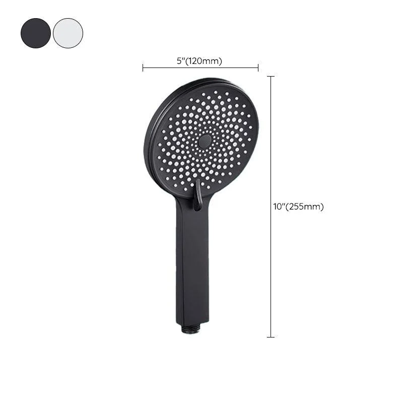 Contemporary Round Shower Head Solid Color Handheld Shower Head for Bathroom -Bathlova