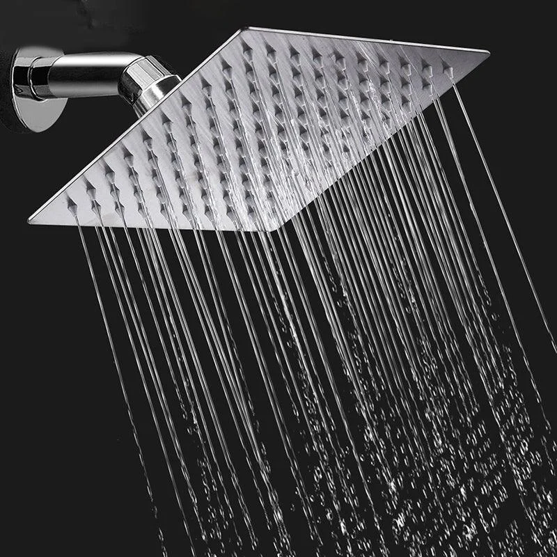 Contemporary Shower Combo Dual Shower Head Ceiling Mounted Square Shower Head -Bathlova