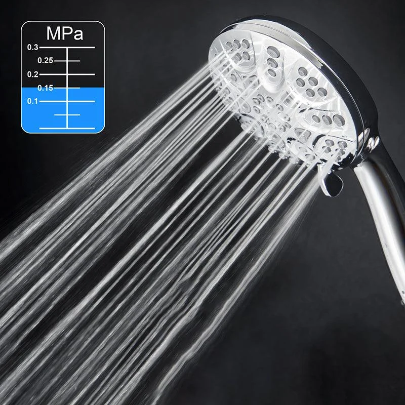 Contemporary Shower Combo Dual Shower Head Chrome Ceiling Mounted Round Shower Head -Bathlova