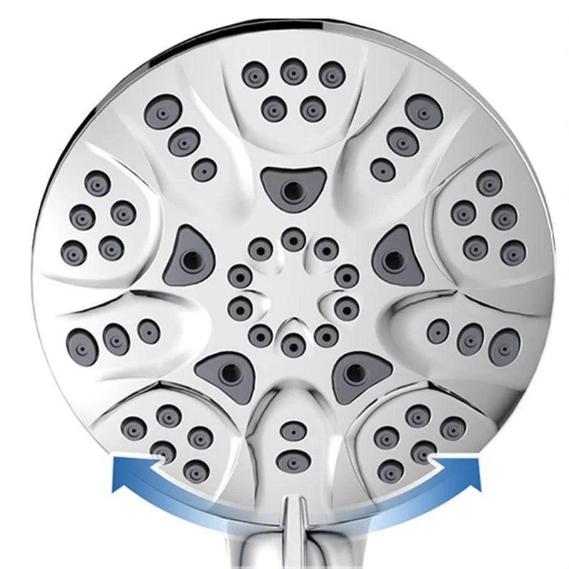 Contemporary Shower Combo Dual Shower Head Chrome Ceiling Mounted Round Shower Head -Bathlova