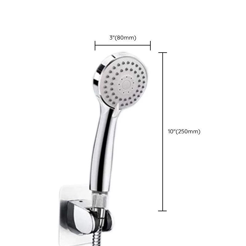 Contemporary Shower Combo Dual Shower Head Chrome Wall-Mount Round Shower Head -Bathlova