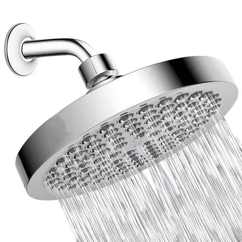 Contemporary Shower Combo Fixed Shower Head Stainless Steel Wall-Mount Round Shower Head -Bathlova