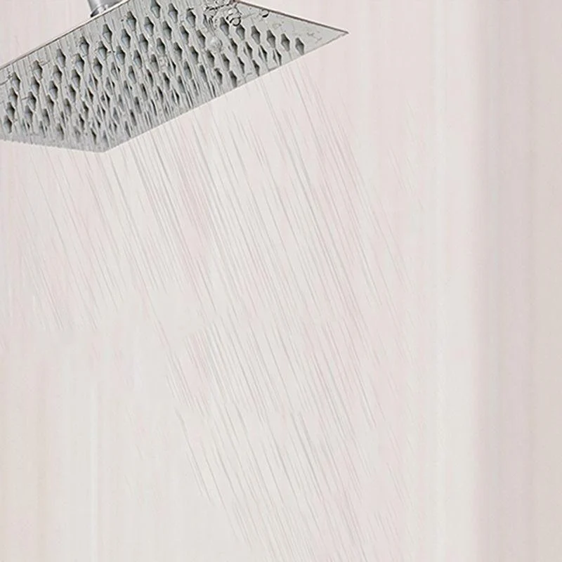 Contemporary Shower Combo Fixed Shower Head Stainless Steel Wall-Mount Square Shower Head -Bathlova