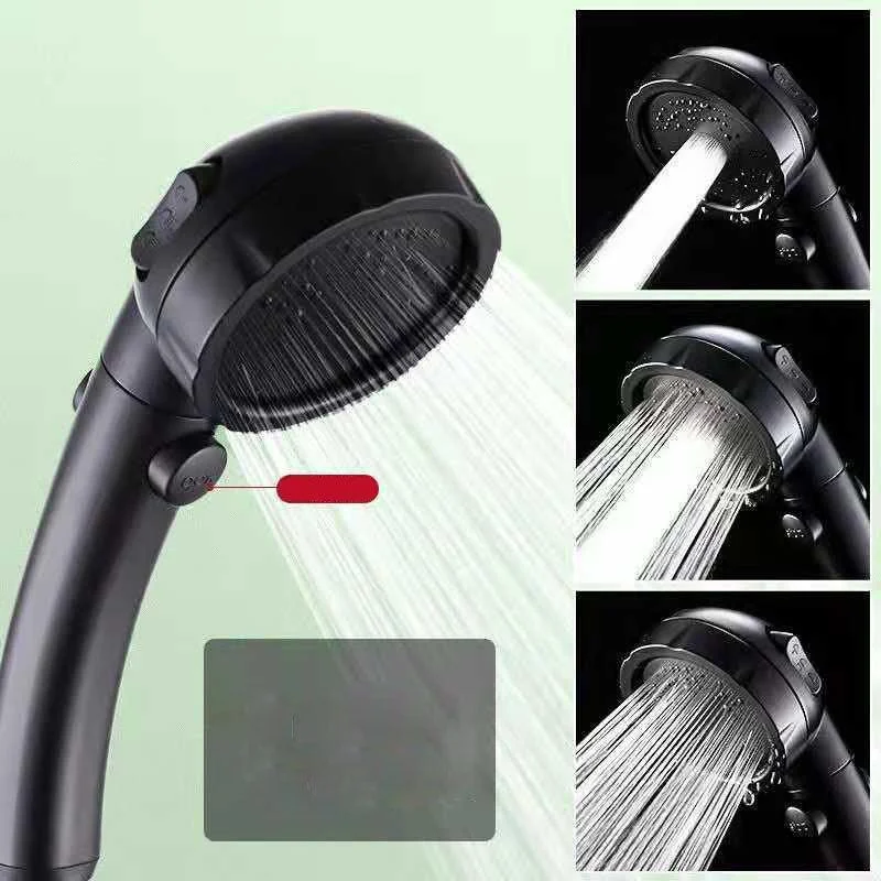 Contemporary Shower Combo Handheld Shower Head Plastic Wall-Mount Round Shower Head Combo -Bathlova