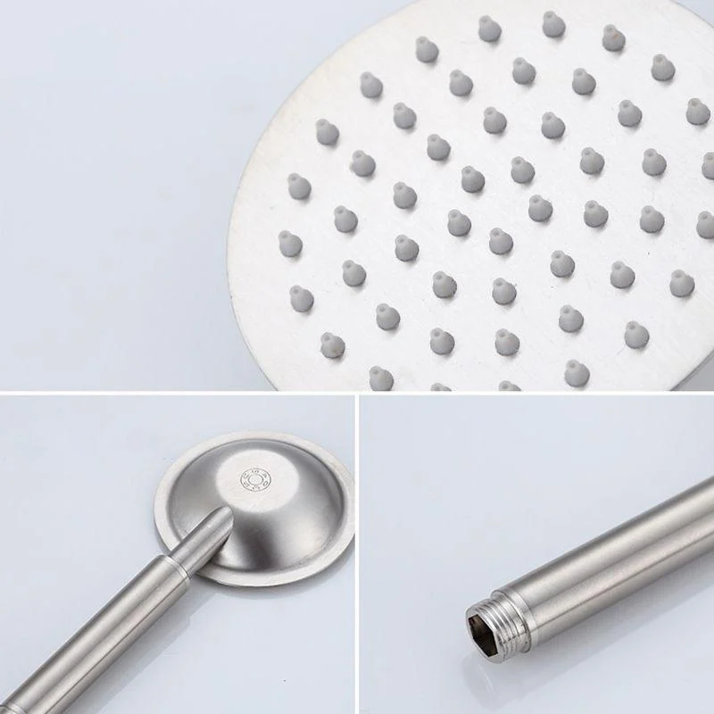 Contemporary Shower Combo Handheld Shower Head Stainless Steel Wall-Mount Shower Head -Bathlova