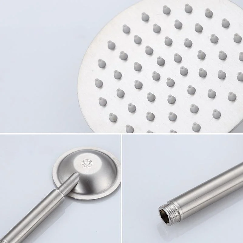 Contemporary Shower Combo Handheld Shower Head Stainless Steel Wall-Mount Shower Head -Bathlova