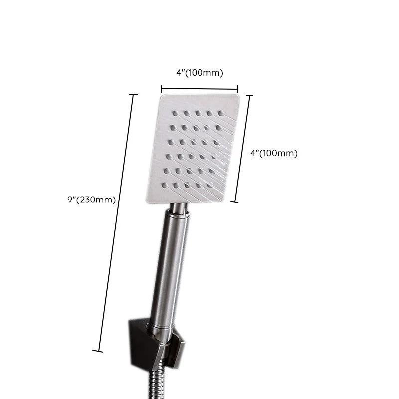 Contemporary Shower Combo Handheld Shower Head Stainless Steel Wall-Mount Shower Head -Bathlova