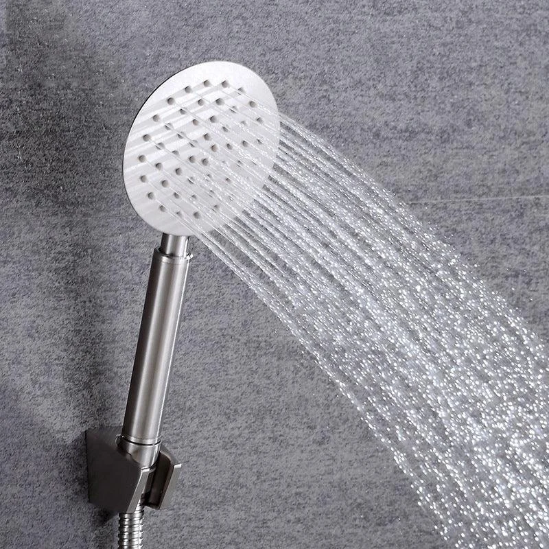 Contemporary Shower Combo Handheld Shower Head Stainless Steel Wall-Mount Shower Head -Bathlova