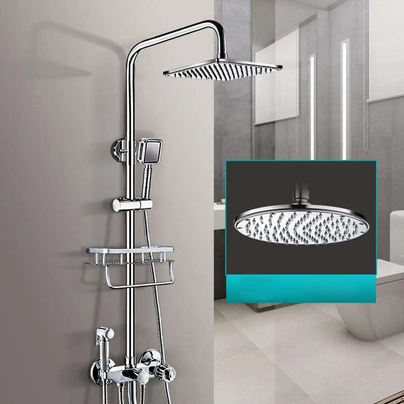 Contemporary Shower Head Combo Dual Shower Head Stainless Steel Wall-Mount Shower Head -Bathlova