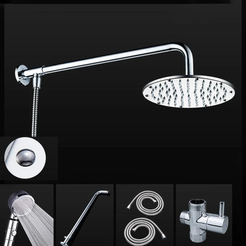 Contemporary Shower Head Combo Dual Shower Head Stainless Steel Wall-Mount Shower Head -Bathlova