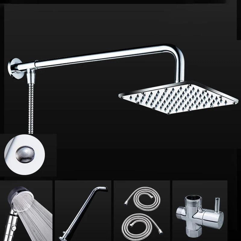 Contemporary Shower Head Combo Dual Shower Head Stainless Steel Wall-Mount Shower Head -Bathlova