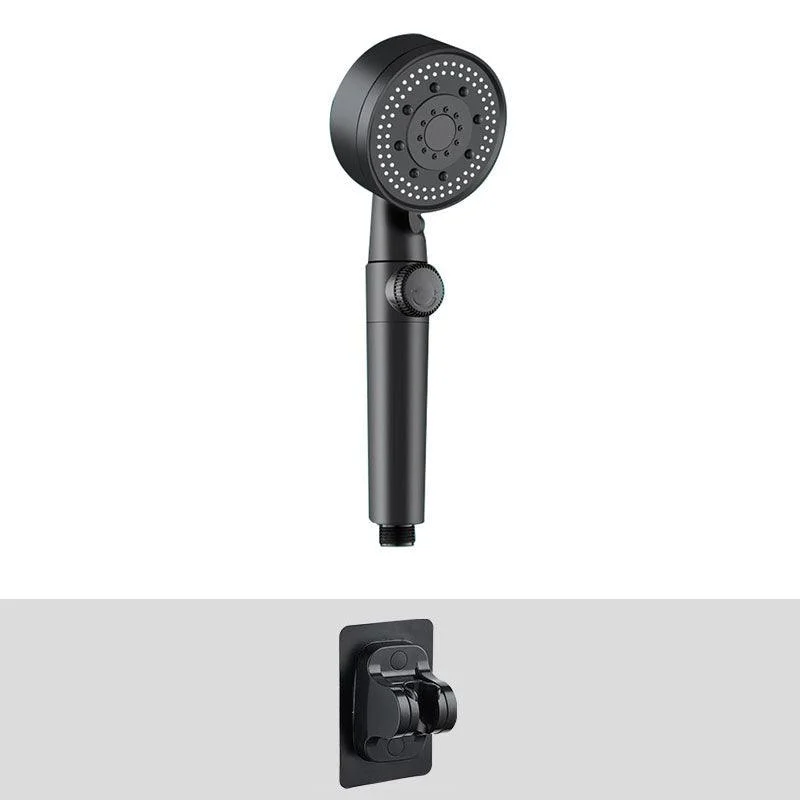 Contemporary Shower Head Combo Handheld Shower Head Plastic Wall-Mount Black Shower Head -Bathlova