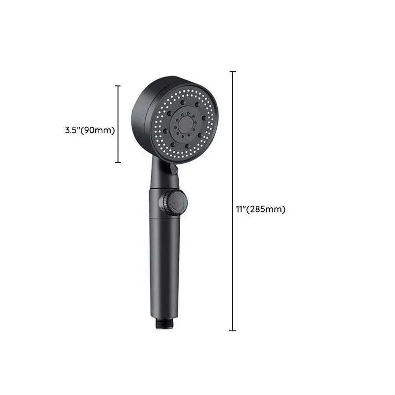 Contemporary Shower Head Combo Handheld Shower Head Plastic Wall-Mount Black Shower Head -Bathlova