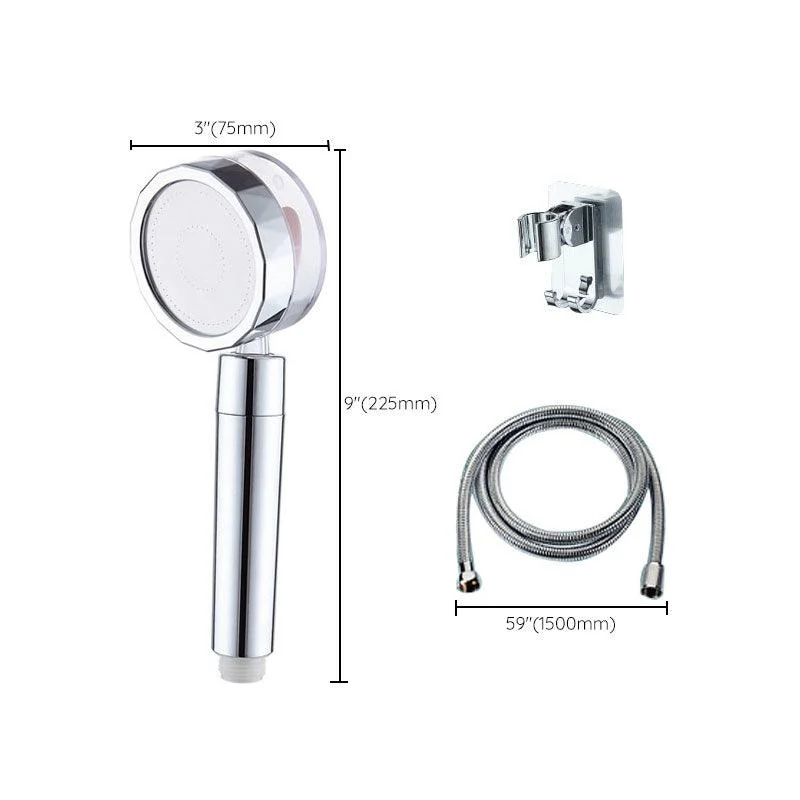 Contemporary Shower Head Combo Handheld Shower Head Plastic Wall-Mount Silver Shower Head -Bathlova