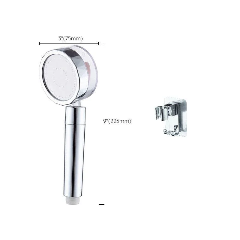 Contemporary Shower Head Combo Handheld Shower Head Plastic Wall-Mount Silver Shower Head -Bathlova