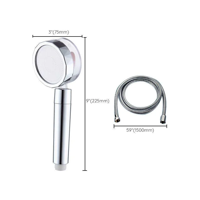 Contemporary Shower Head Combo Handheld Shower Head Plastic Wall-Mount Silver Shower Head -Bathlova