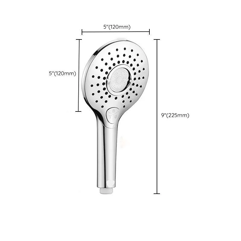 Contemporary Shower Head Combo Metal Round Handheld Shower Head -Bathlova