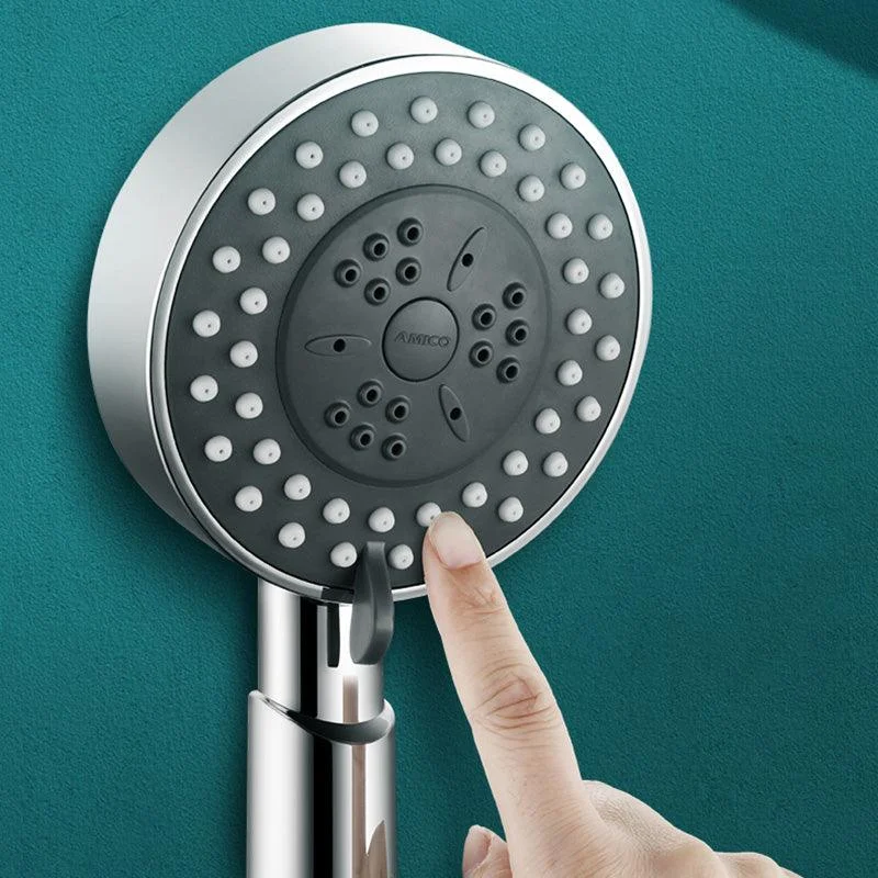 Contemporary Shower Head Combo Metal Round Handheld Shower Head -Bathlova