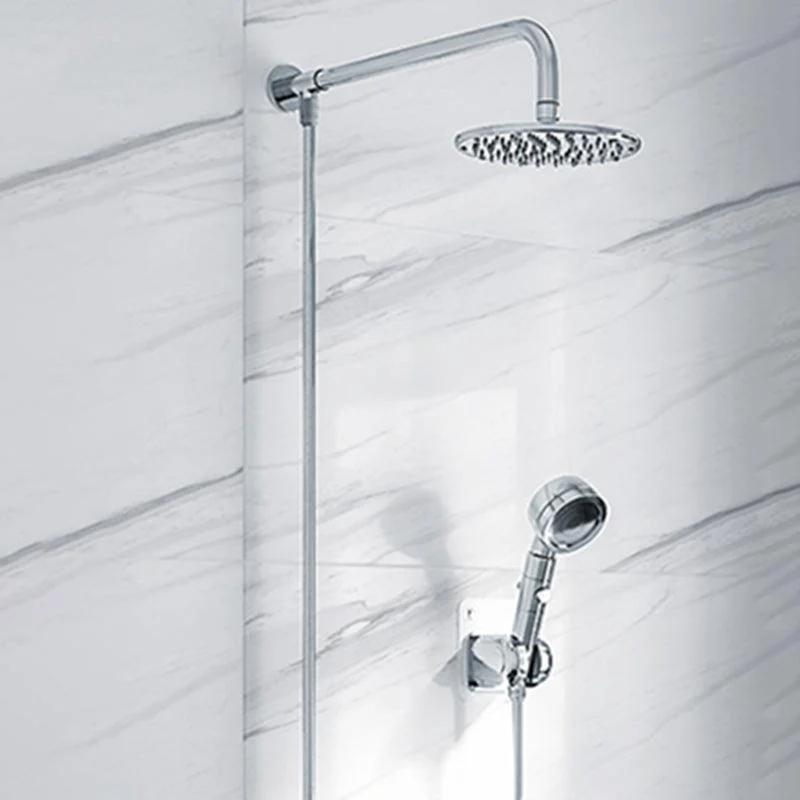 Contemporary Shower Head Combo Polished Stainless Steel Ceiling Mounted Shower Head -Bathlova