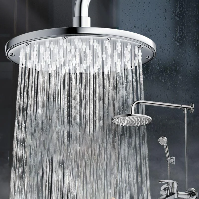 Contemporary Shower Head Combo Polished Stainless Steel Ceiling Mounted Shower Head -Bathlova