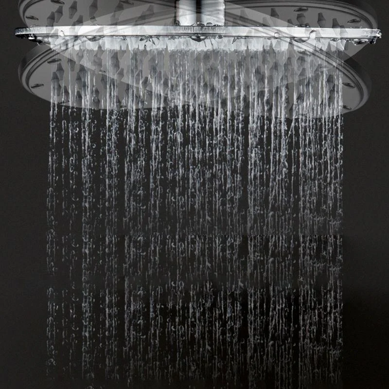 Contemporary Shower Head Combo Polished Stainless Steel Ceiling Mounted Shower Head -Bathlova