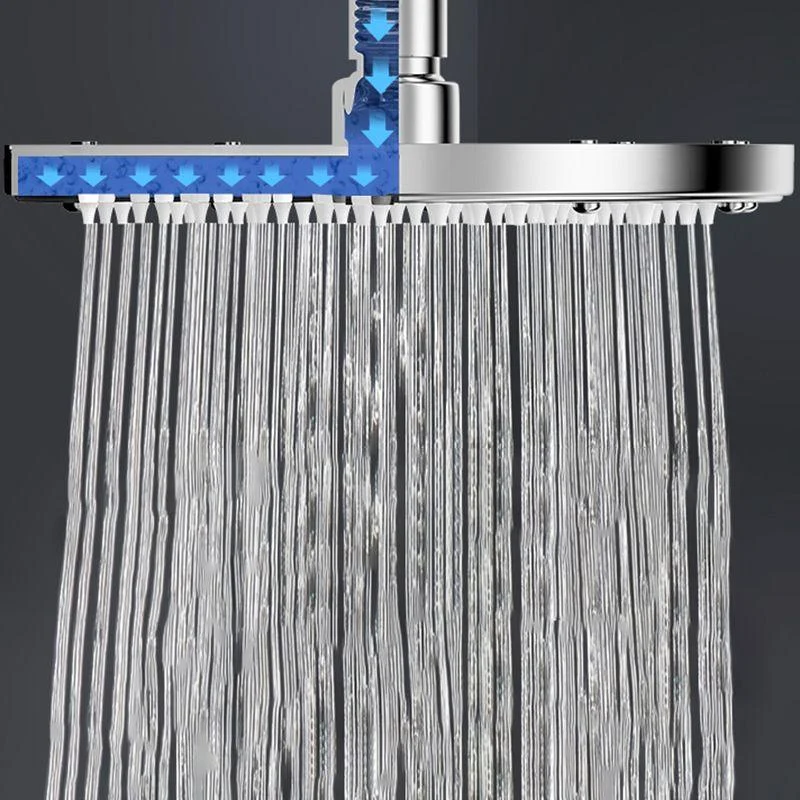 Contemporary Shower Head Combo Polished Stainless Steel Ceiling Mounted Shower Head -Bathlova