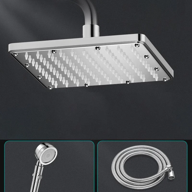 Contemporary Shower Head Combo Polished Stainless Steel Ceiling Mounted Shower Head -Bathlova