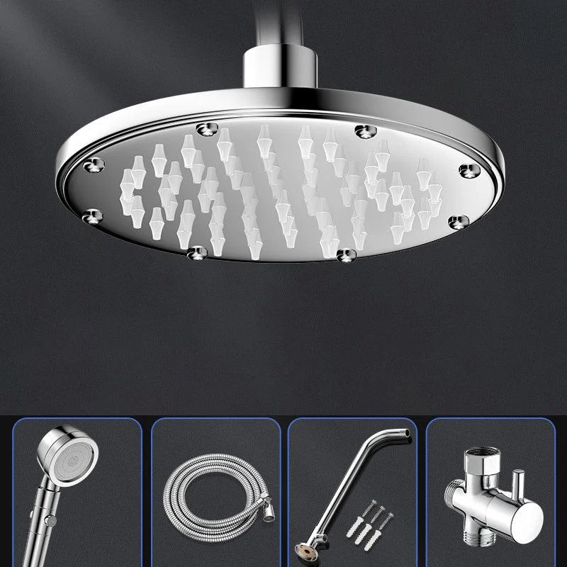 Contemporary Shower Head Combo Polished Stainless Steel Ceiling Mounted Shower Head -Bathlova