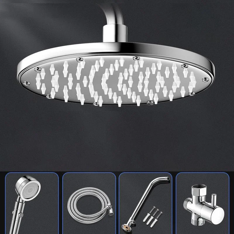 Contemporary Shower Head Combo Polished Stainless Steel Ceiling Mounted Shower Head -Bathlova