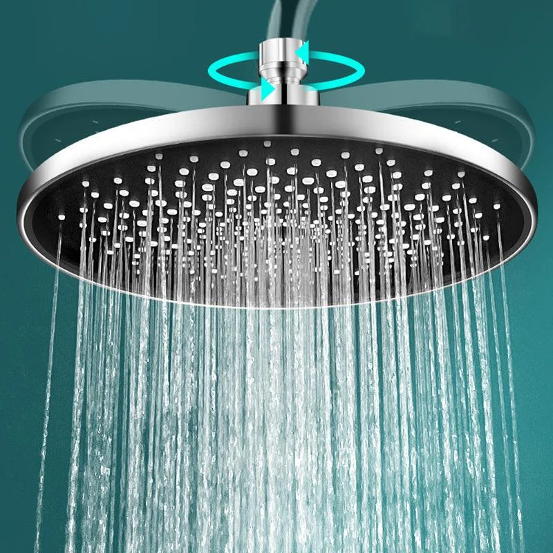 Contemporary Shower Head Combo Rain Fall Chrome Wall-Mount Shower Head -Bathlova