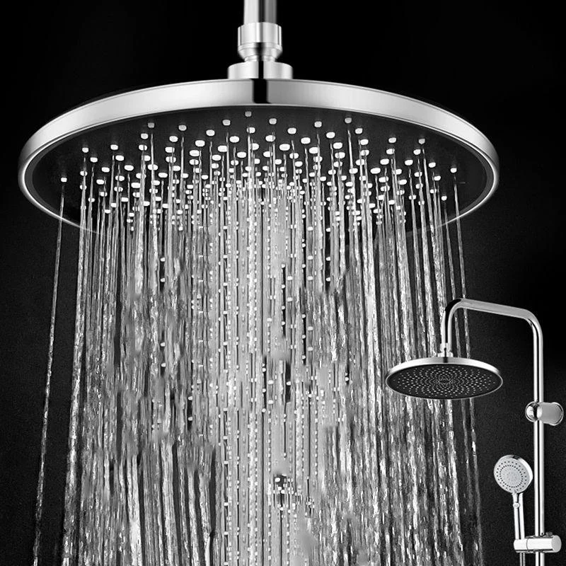 Contemporary Shower Head Combo Rain Fall Chrome Wall-Mount Shower Head -Bathlova