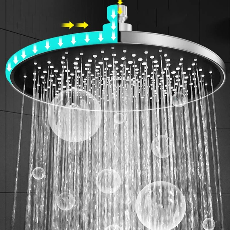 Contemporary Shower Head Combo Rain Fall Chrome Wall-Mount Shower Head -Bathlova