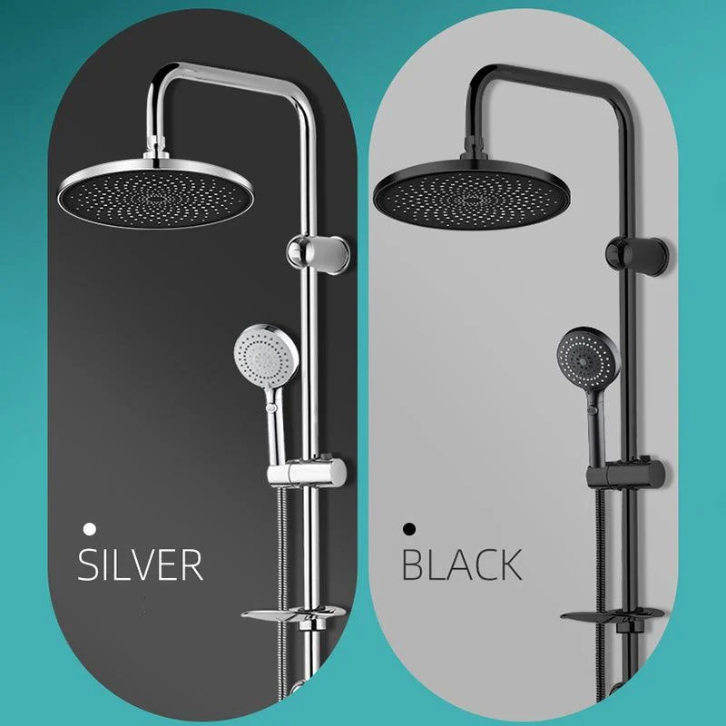 Contemporary Shower Head Combo Rain Fall Chrome Wall-Mount Shower Head -Bathlova