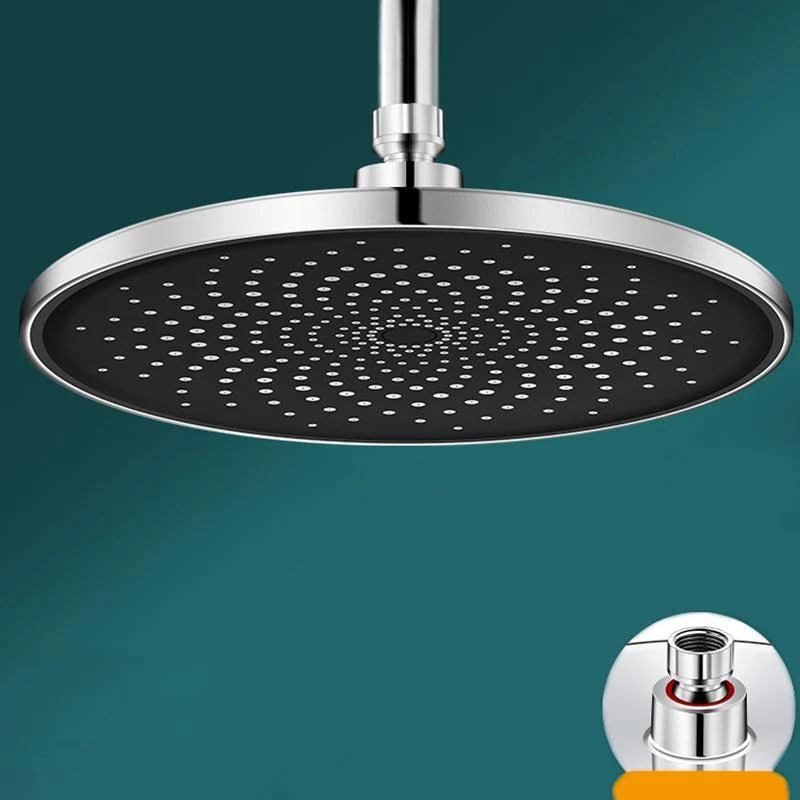 Contemporary Shower Head Combo Rain Fall Chrome Wall-Mount Shower Head -Bathlova