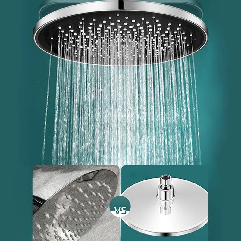 Contemporary Shower Head Combo Rain Fall Chrome Wall-Mount Shower Head -Bathlova